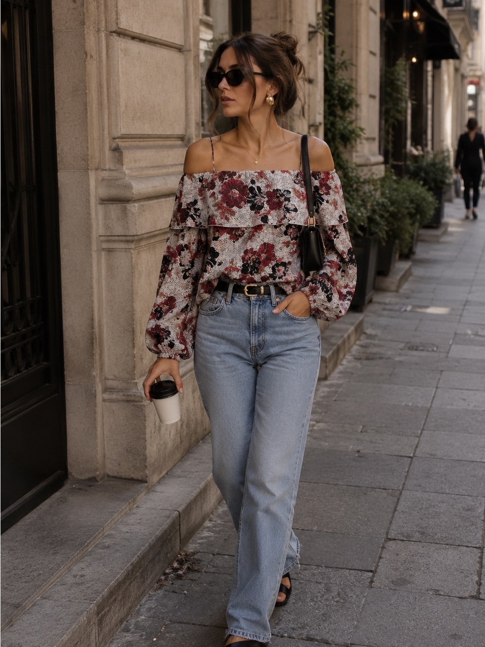 WILFRED Floral Off-Shoulder Women's Top